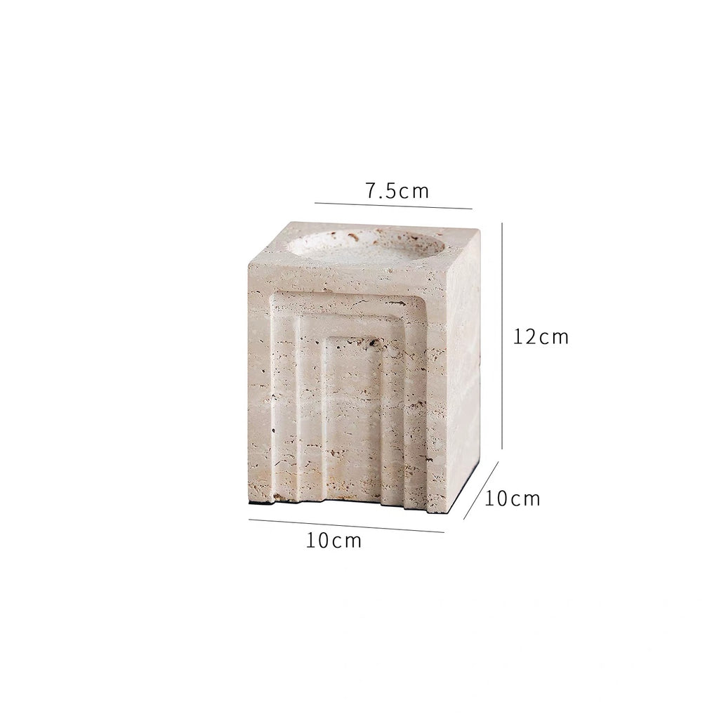Travertine Tier Candle Block