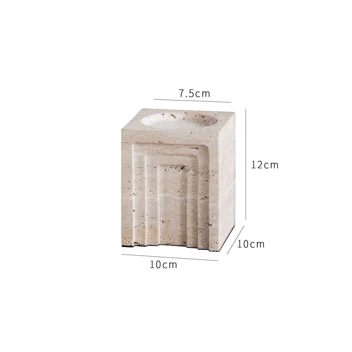 Travertine Tier Candle Block