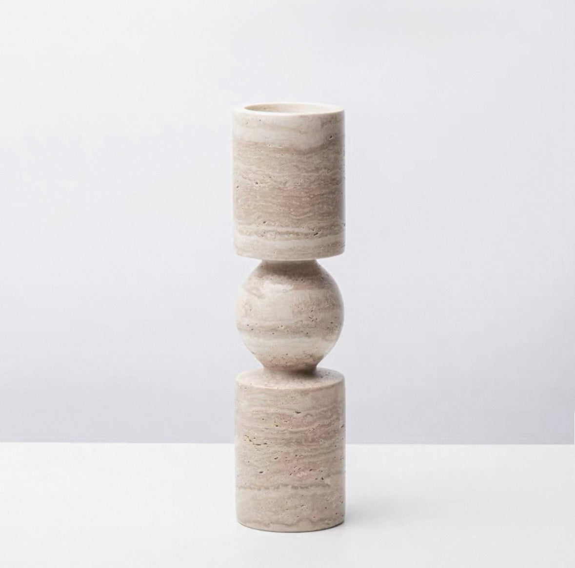 Travertine Candleholders