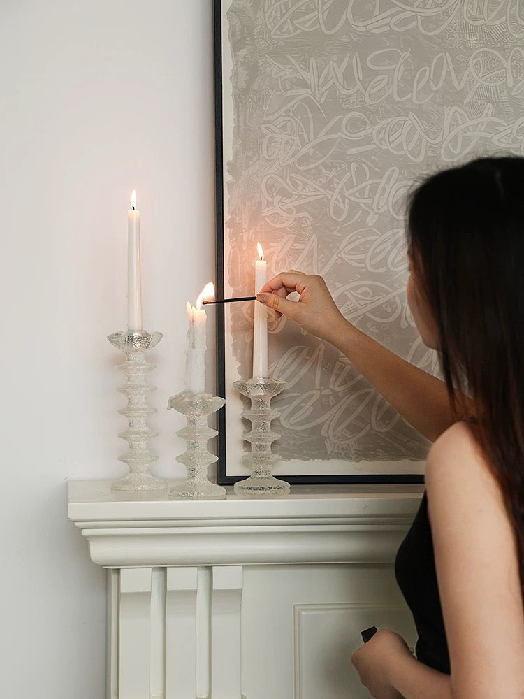 Textured Eclat Candle Holders