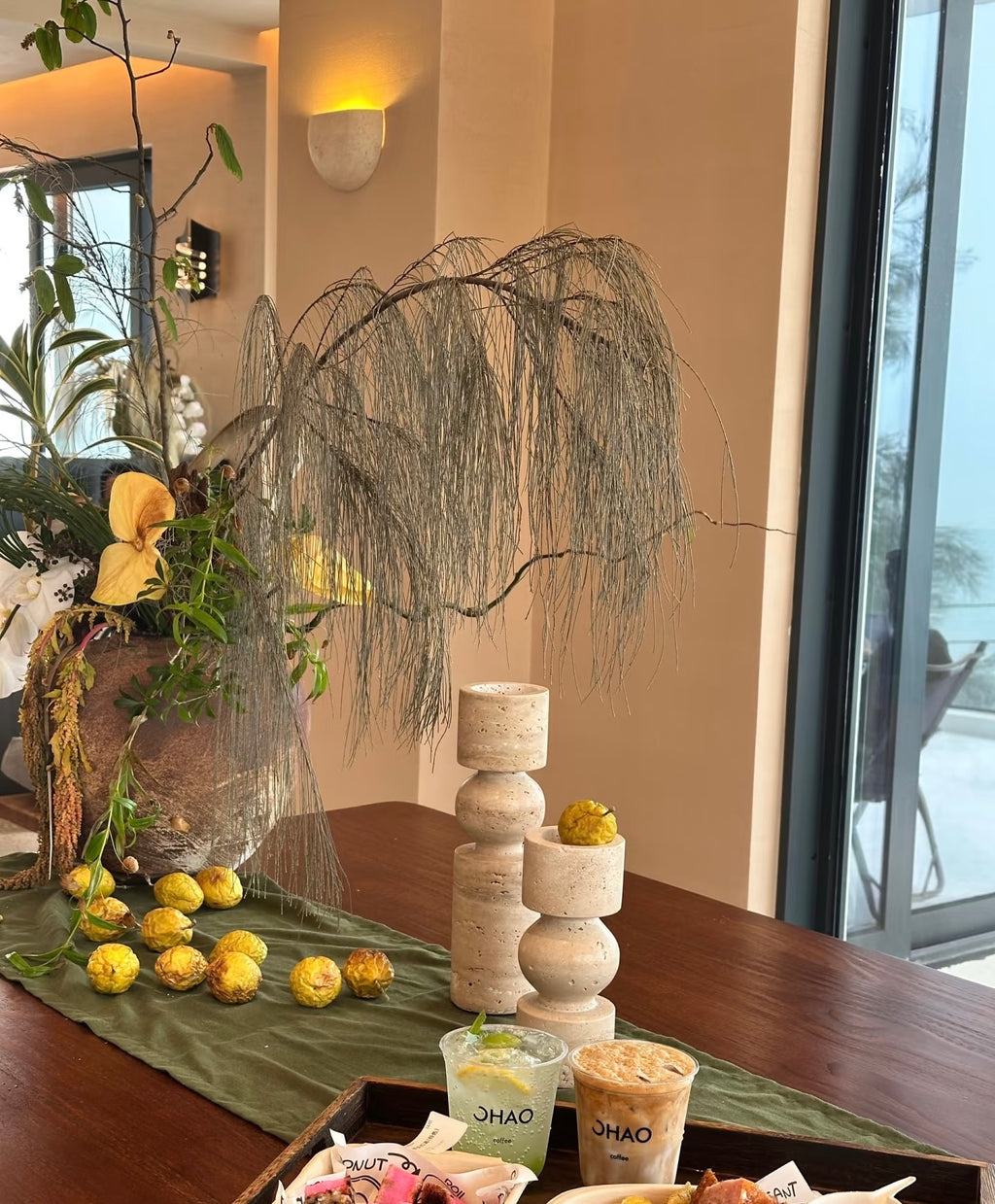 Travertine Candleholders