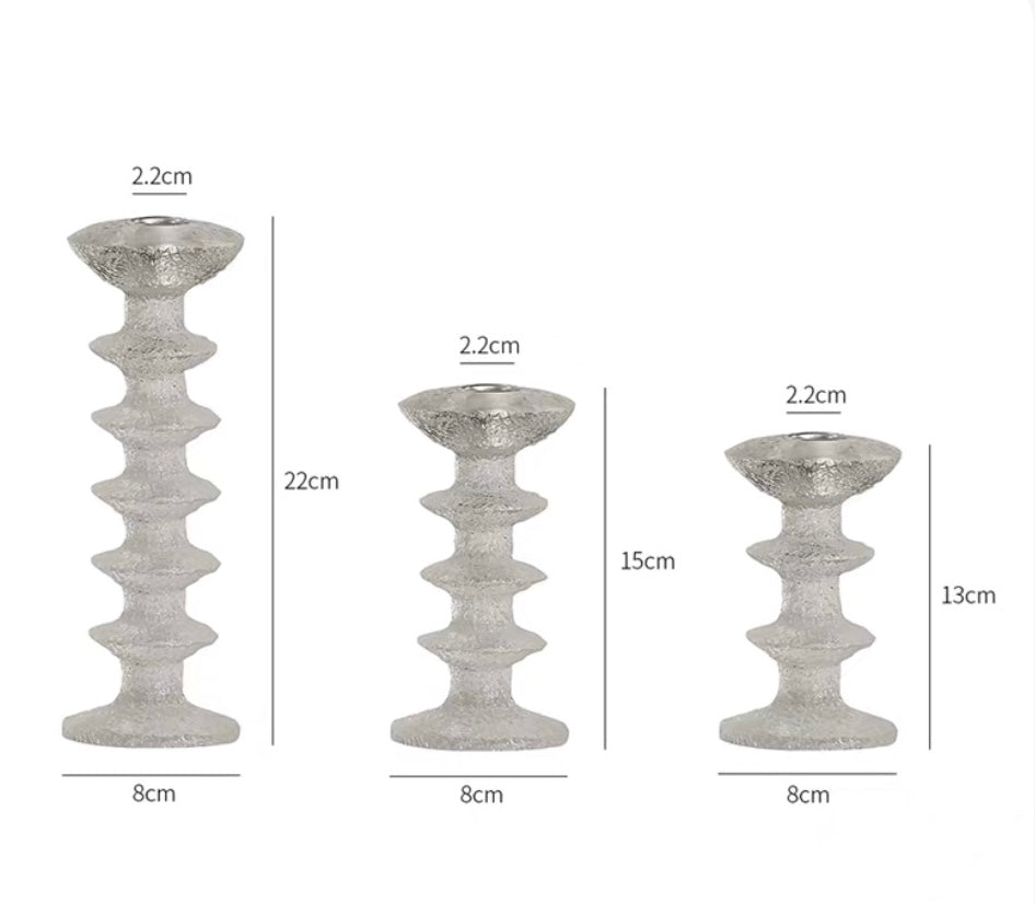 Textured Eclat Candle Holders