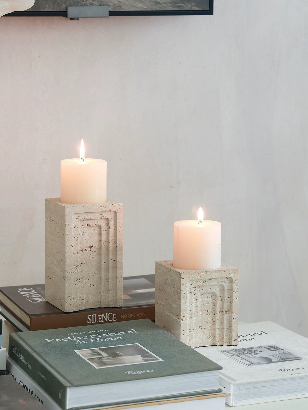 Travertine Tier Candle Block