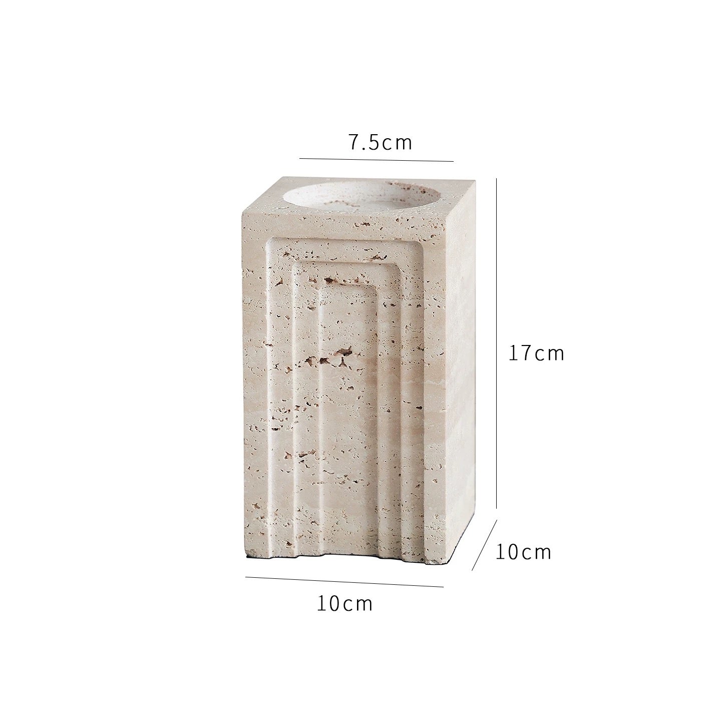 Travertine Tier Candle Block