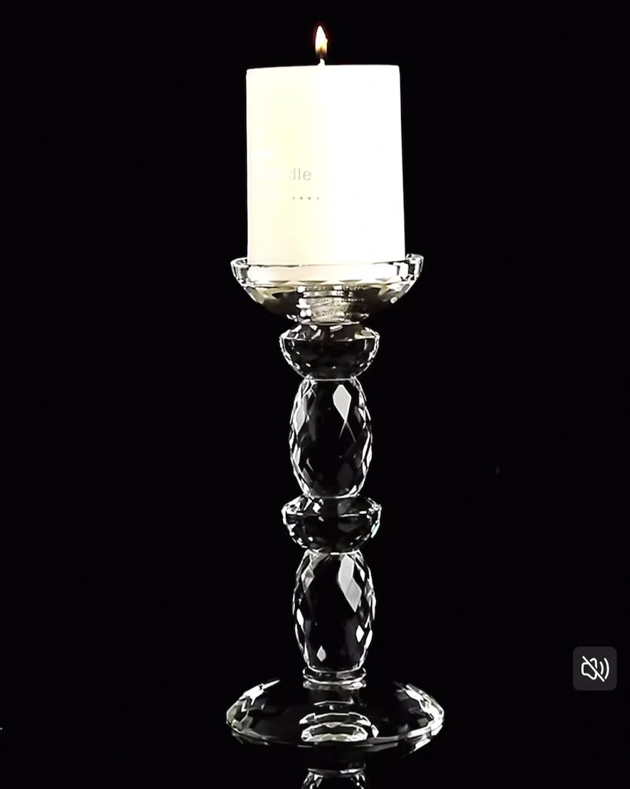 Crystal candle stand